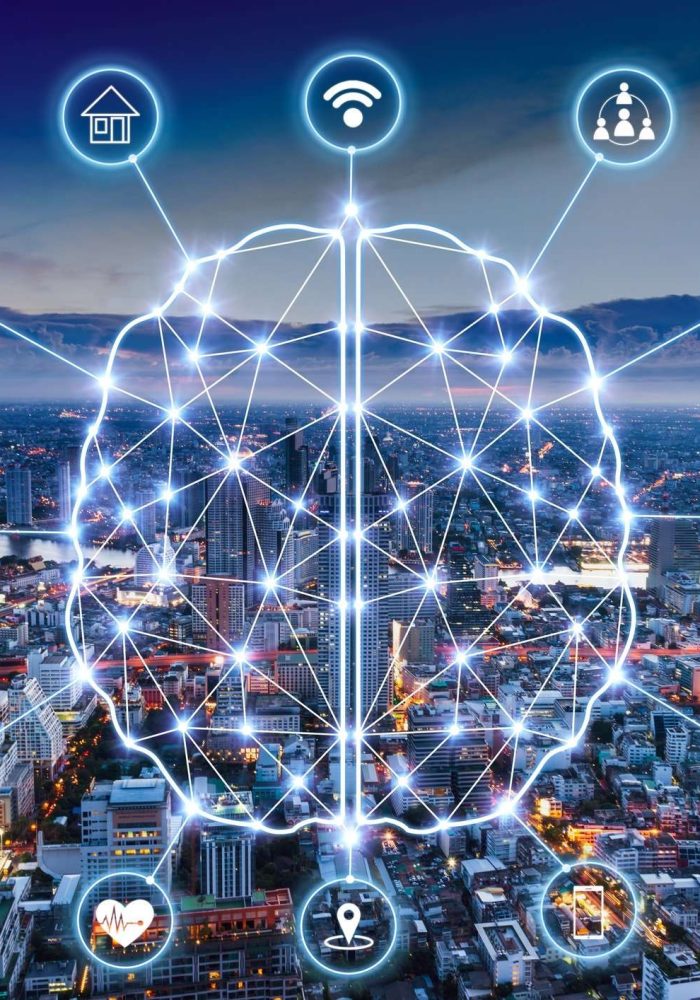 AI concept. Artificial Intelligence and various industries.